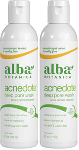 Alba Botanica Acnedote Maximum Strength Deep Pore Wash, 6 Oz (Pack of 2)