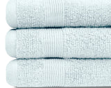 Resort Collection Soft Washcloth Face Body Towel Set 12 Pack 12X12 in Light Blue