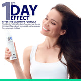 S6 Active Professional anti Dandruff Shampoo with Tea Tree Oil 1% Pyrithione Zinc and 5% Salicylic Acid Natural Itchy Scalp Treatment (6.76 Fl Oz) for Men and Women
