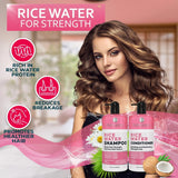 Rice Water Shampoo and Conditioner Set Sulfate Free for Thin and Fine Hair