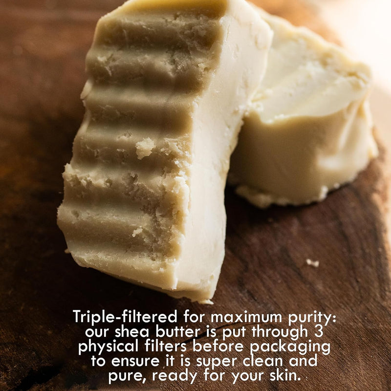 Raw Shea Butter - 100% Pure Shea Butter for Hair and Body | Unrefined Shea Butter to Make Lotion for Extremely Dry Skin, DIY Lip Balm, Body Butter and Shea Butter Soap | Natural Moisturizer