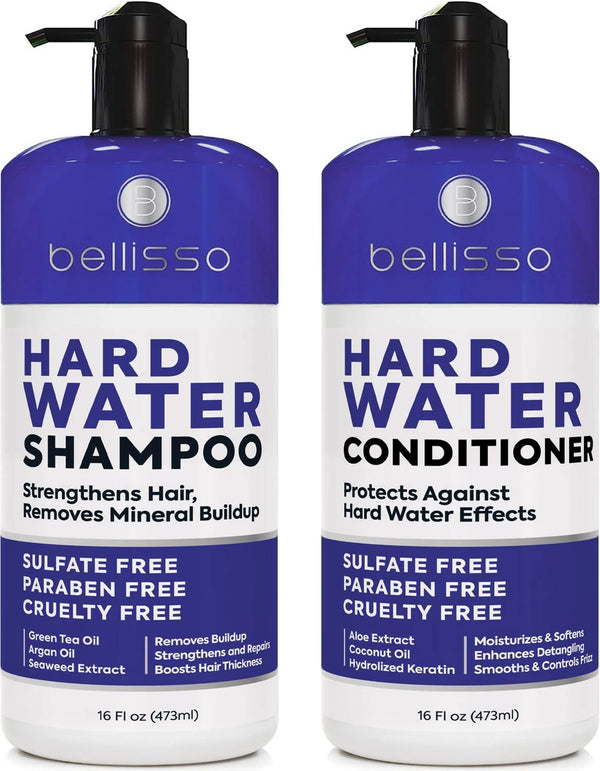 Hard Water Shampoo and Conditioner Set Sulfate Free Hair Care Products For