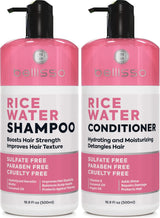 Rice Water Shampoo and Conditioner Set Sulfate Free for Thin and Fine Hair