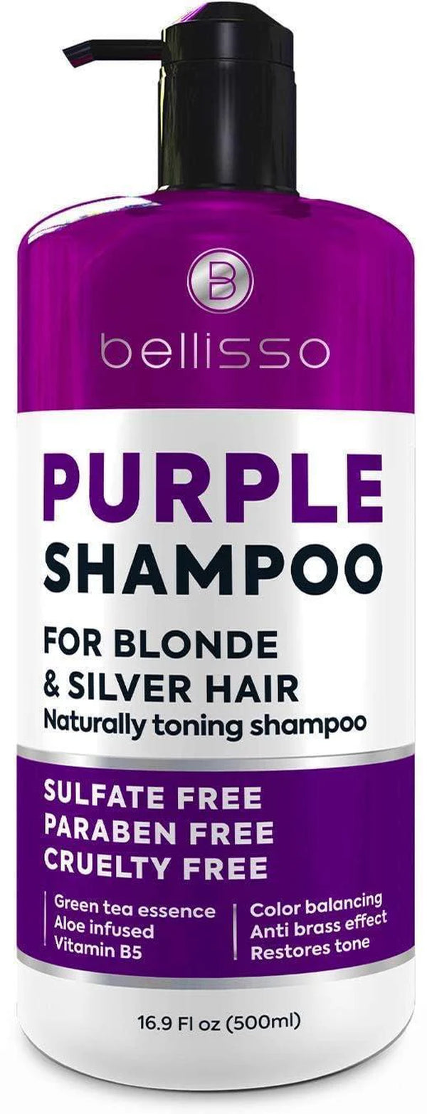 Purple Shampoo Toner for Blonde Hair for Color Treated Bleached Silver